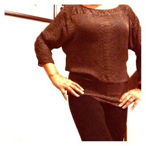 JOLE 100% silk tunic 3/4 sleeve top/ dress.